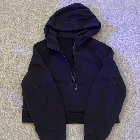 EUC Lululemon Scuba Oversized 1/2 Zip Hoodie Black Size XS/S - Picture 3 of 5